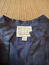 Sail to Sable Blue Green Tartan Tunic Flare Dress Size Medium