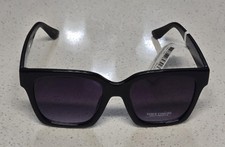 Vince Camuto Oversized Square Black Sunglasses Purple Lens VC1260-OX Women's