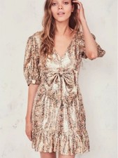 LoveShackFancy Lena Dress in Cinnamon Size XS