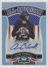 2022 Leaf Valiant All-American Platinum Blue /10 Aidan O'Connell Auto 6x9