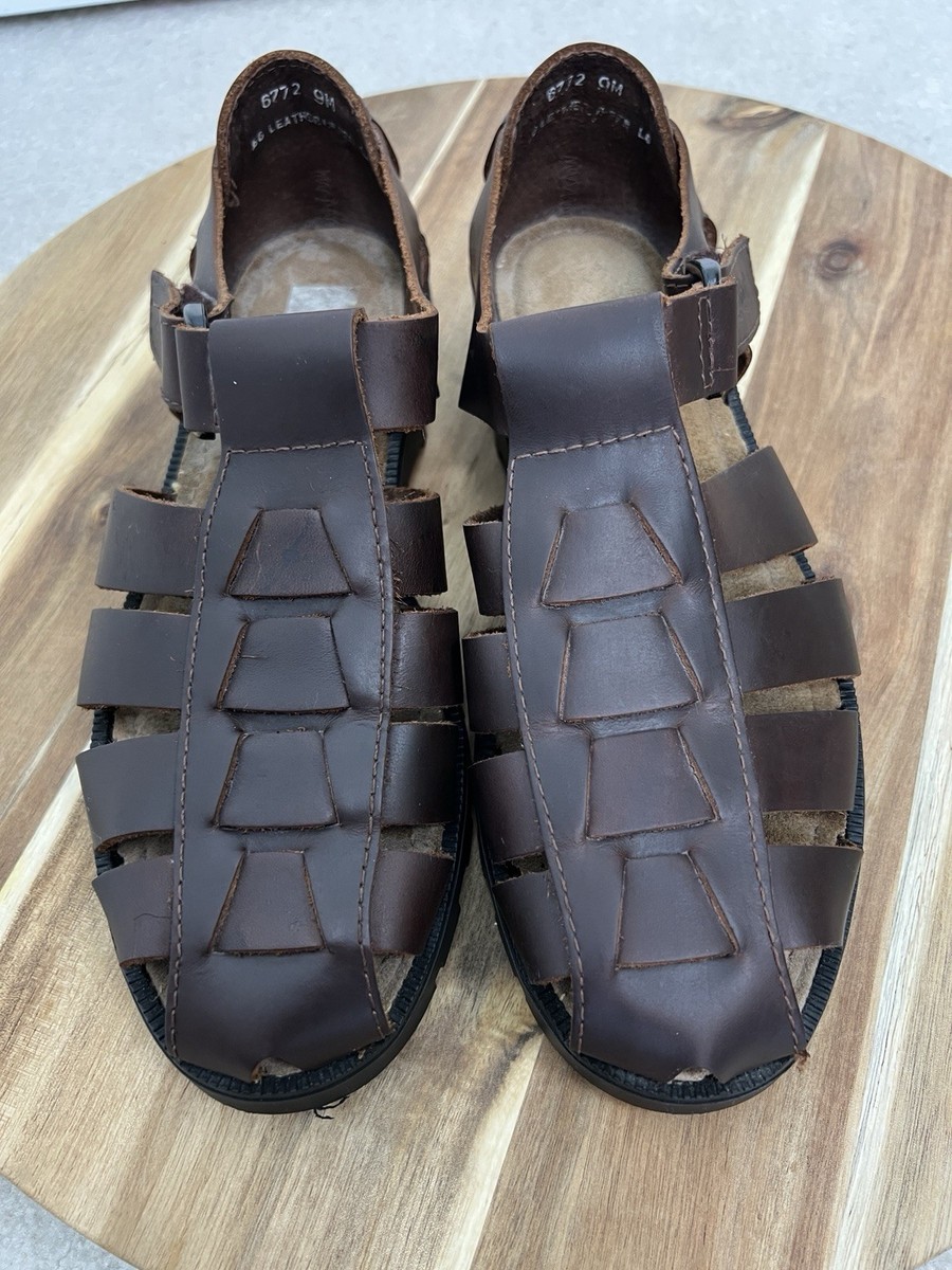 G.H. Bass Brown Leather Fisherman Sandals Closed Toe Size 9  display picture 1