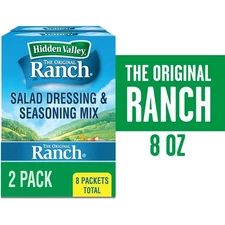 Ranch Salad Dressing & Seasoning Mix, 1 Ounce Packets, 8-Count Bulk Pack