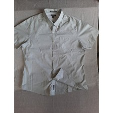 Eddie Bauer Men 2XL Wrinkled Free Classic Fit Stripe Pocket Button Down Shirt SS