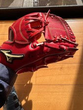 Mizuno Global Elite Red Baseball Glove Size 10 Used