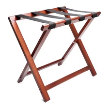 HOSPITALITY 1 SOURCE LRWSTD01 Folding Luggage Rack,22 in W,Hardwood 41H543