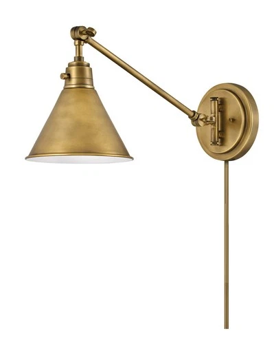 Hinkley Lighting 3690 Arti 10" Tall Hardwired or Plug-In Wall - Heritage Brass / - Picture 11 of 12