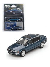 MINI GT BMW 750 iL SORENTO BLU METALLIZZATO 1:64 MODELLINO AUTO PRESSOFUSO MGT00894-1A