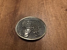 Nashville Belt Buckle Oval Country Music Guitar Banjo Fiddle Brass Tone