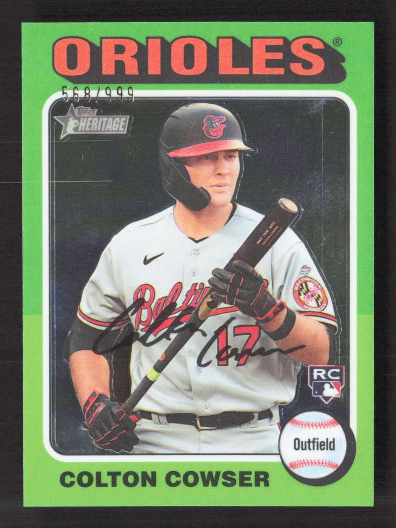 2024 Topps Heritage Colton Cowser Chrome Rookie /999 Baltimore Orioles TV1902
