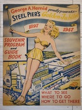 1947 Steelpier Souvenir Program & Guide Book George Hamid Steel Pier