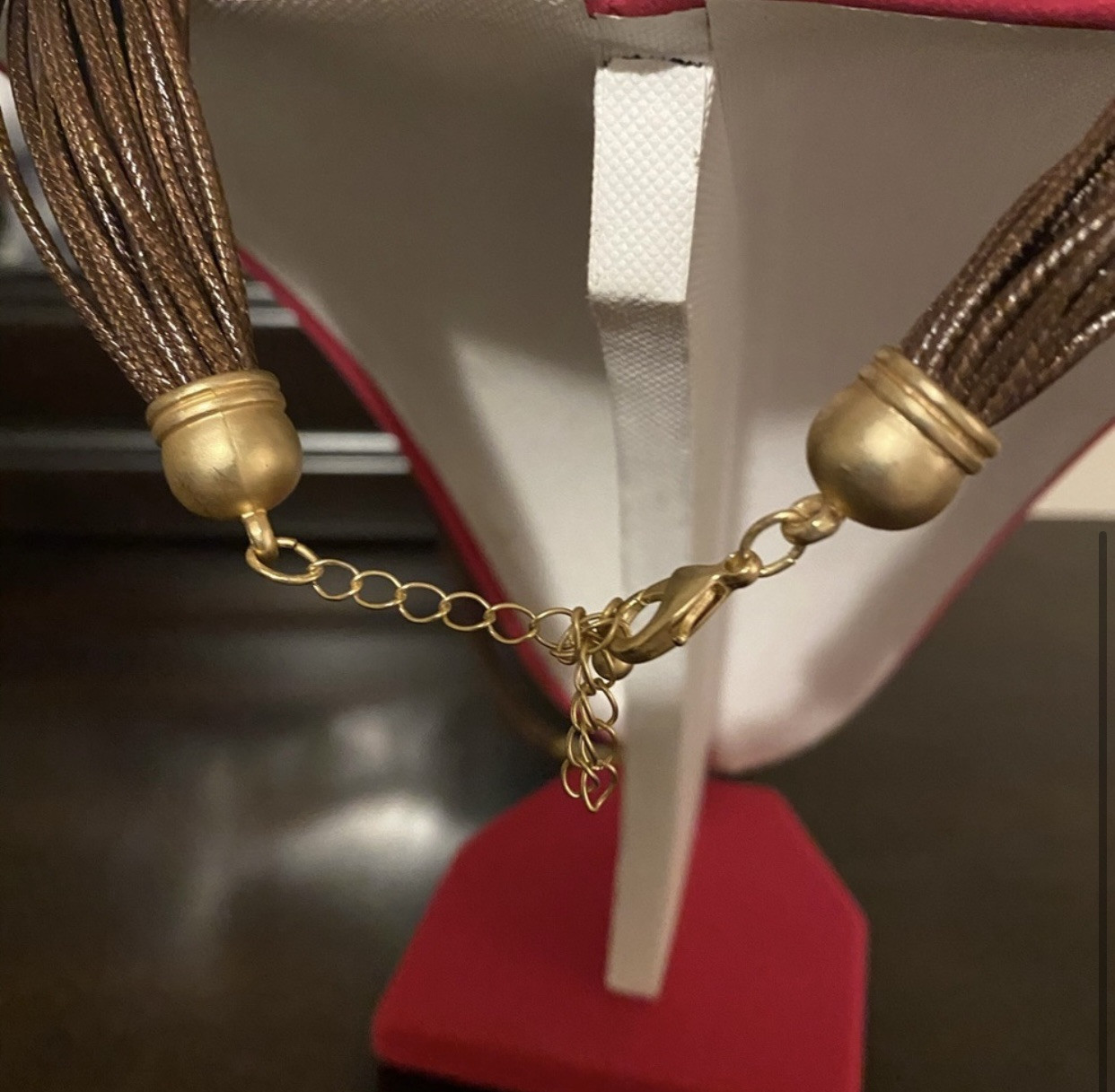 Multi Strand Bib Statement Necklace - image 5