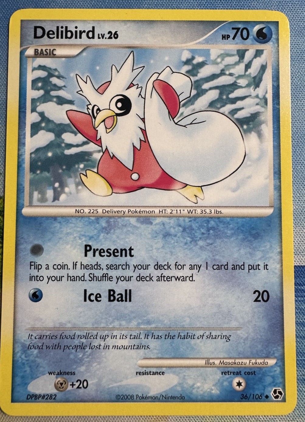 Delibird 36/106 Uncommon Great Encounters Pokemon Moderately Played