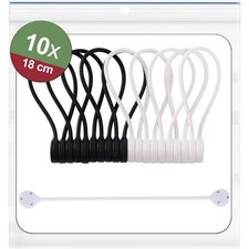 Quadrios 25CA577 Magnetic Cable Ties Black, White 10pcs