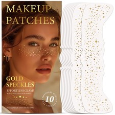 Glitter Freckles Temporary Face Tattoos - 10 Count Gold Body  Gold-1