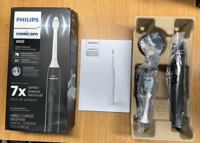 Open Box-Philips Sonicare 4100 Rechargeable Electric Toothbrush Brush Head-Black