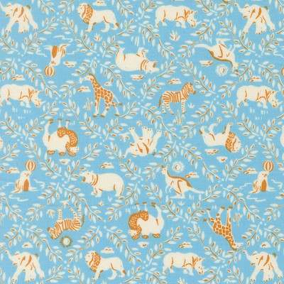 MODA - Animal Park Fun by Stacy Iest Hsu - Animal Crackers - Sky ,1/4 yard
