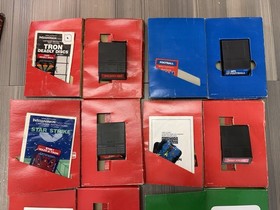Lot of 12 Intellivision Games With Boxes: Dungeons & Dragons, Tron, Burgertime