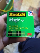 Scotch Magic Tape Refill 810 3/4" x 1000" Clear, 1 Pack New Sealed Made In USA