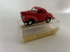 Vintage 1960s Aurora T-jet Willys Gasser HO Slot Car 1401 Rare Red With Papers