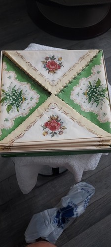 Vintage Carson Pirie Scott Paper Floral Double Decker Napkins