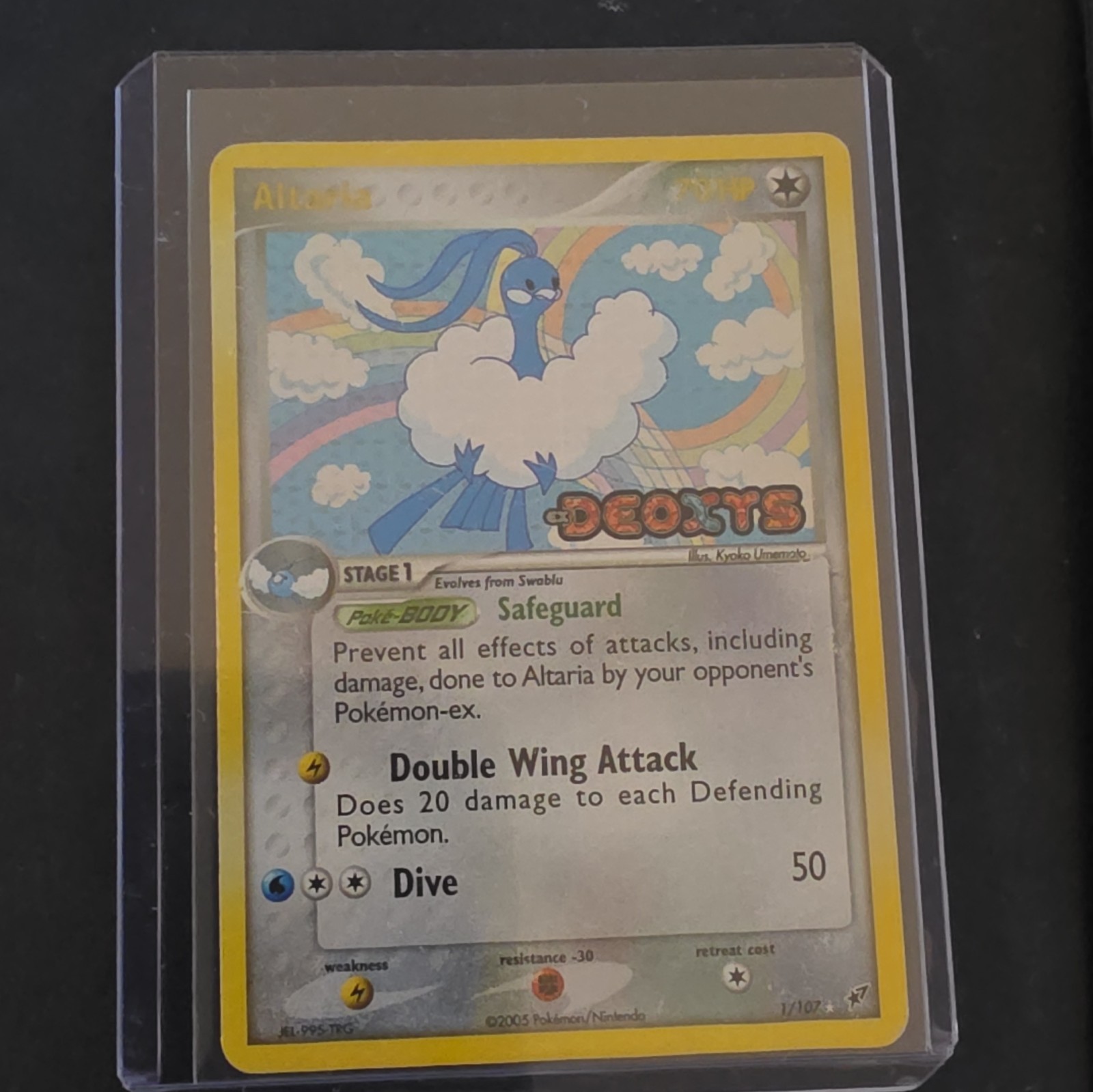 Nintendo Altaria 1/107 EX Deoxys Reverse Holo Rare 70 HP Stage 1 English 2005