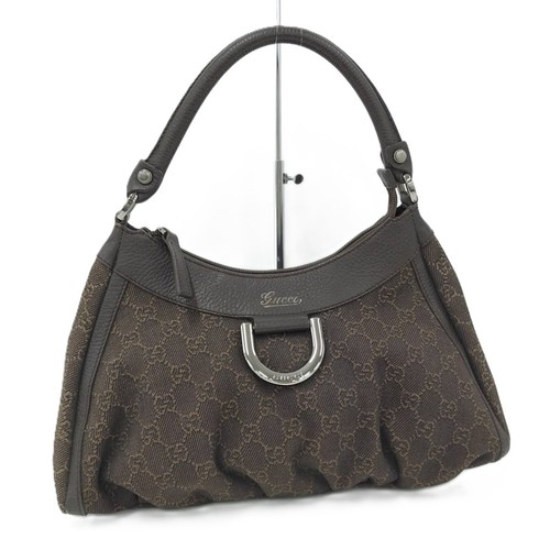 Gucci Handbag Abbey GG Canvas Leather Brown 235692 Used SKAI-0