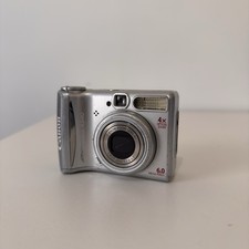 Canon PowerShot A540 Silver 6.0MP Digital Camera for PARTS Black Screen