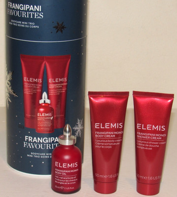 Elemis Frangipani Monoi Trio Set Shower Body Cream Oil 4.3 Oz TOTAL Travel Size