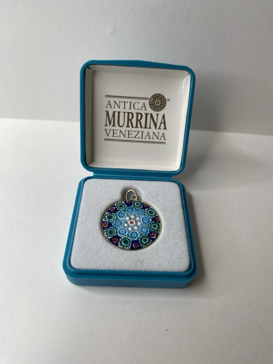 Set Murrina V839 – Ciondolo E Orecchini In Vetro Di Murano 23mm – Made In Italy, Verde