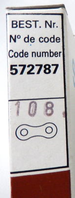 Chaine Moteur 415 Iris 108 Maillons Standard Pour Cyclomoteurs Moby