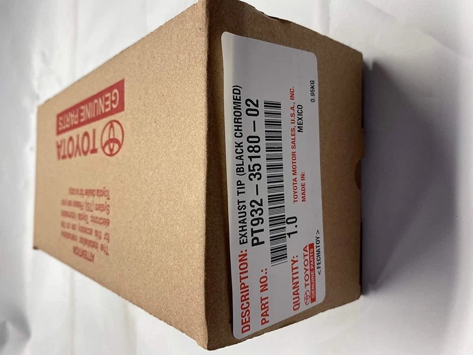 Punta de escape cromada negra genuina Toyota 2005-2020 Tacoma PT932-35180-02 Foto 3 de 4