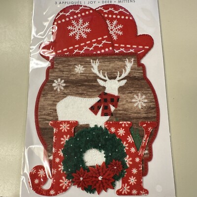CREATE IT IRON-ON APPLIQUES Deer, Mittens & Joy