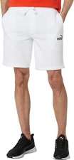 Authentic Puma Essentials Embroidery Fleece Shorts ~White~ NEW