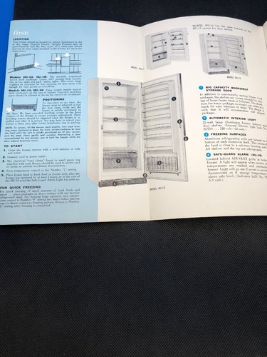 Vntg 1955-56 GE Freezer Manual Guide Book Brochure Model HU-11, HU-13, HU-18 - Picture 3 of 12