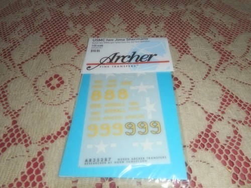 ARCHER AR35287, 1/35 USMC IWO JIMA SHERMANS DRY TRANSFER SET - 第 1/2 張圖片