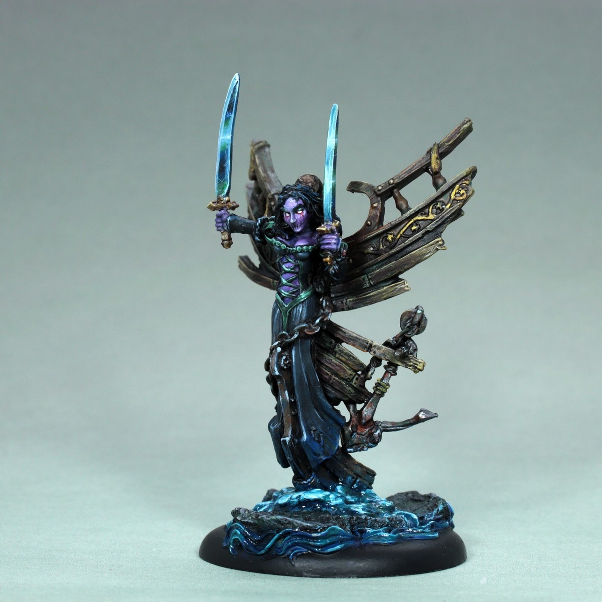 Painted Razig Solo Dark Maiden Miniature Ghost Reaper Pirate wreck