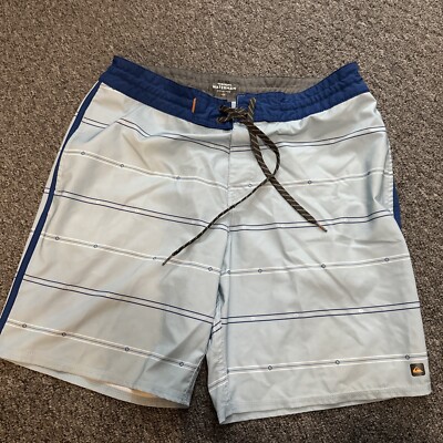 Quiksilver Waterman Collection Way Stretch Blue Board Shorts 33 Swim Suit  Nice