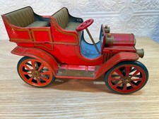 early style OPEN TOURING CAR Japan tin litho friction 6.5" long 1960s MODERN TOY