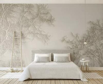 3D Gray Branches Self-adhesive Removable Wallpaper Murals Wall 277