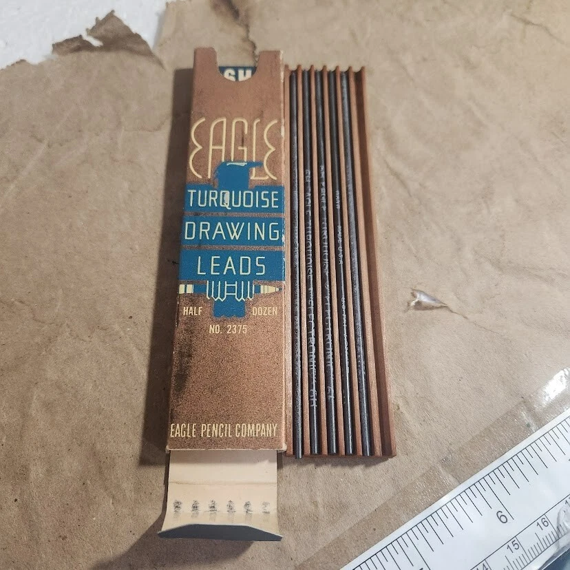Lápiz ViTG EAGLE Turquesa 6H Cables de Dibujo Nº 2375 6pk FALTA 1 en CAJA EE. UU. Foto 3 de 4