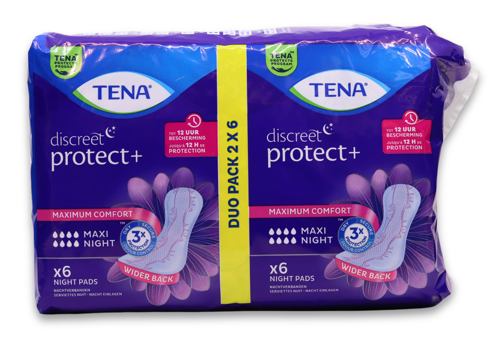 36x TENA Discreet Maxi Night Pads (6 Packs of 6) Brand New Packs - Image 2