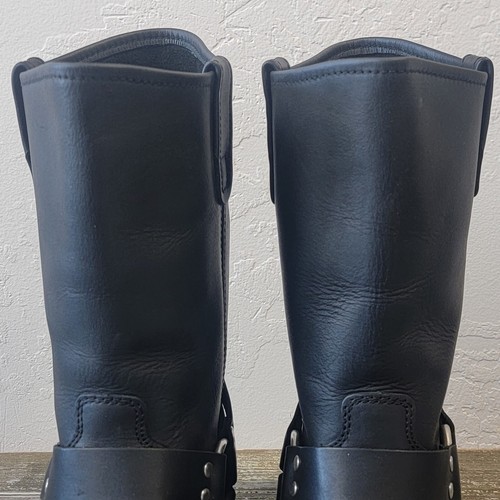 GEAR BOX Boots Mens Size 11D Black Leather Harness Biker Motorcycle 9115 Sq Toe - Picture 6 of 24