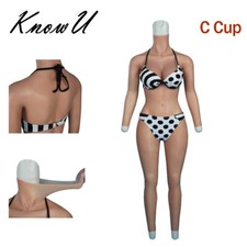 Thinner Silicone Bodysuit C Cup Braest Forms Fullbody Transgender Cosplay