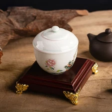 1PC Chinese Square Wood Pedestal Display Stand Plastic Angle Brace Ornament Base