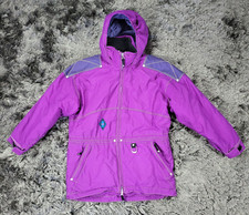 VTG Obermeyer Snow Ski Jacket Girls Juniors 14 Purple Hooded Outdoor Full-Zip