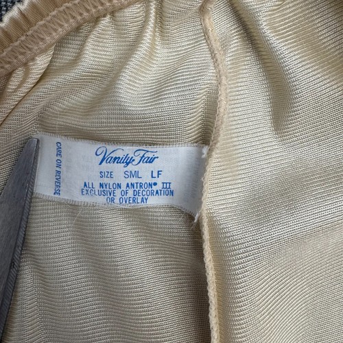 Gonna Vintage Vanity Fair Mezza S Champagne Oro Dupont Nylon Antron Raso - Foto 4 di 8