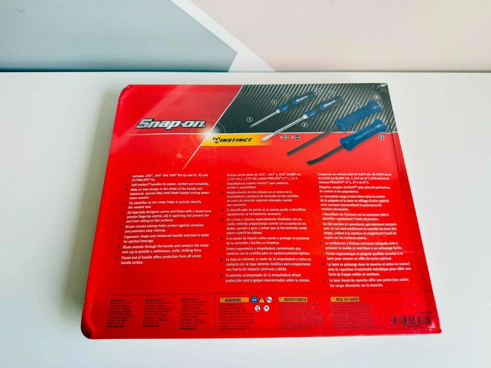 *NEW* Snap On 9pc Blue Combination Screwdriver & Striking Prybar Set SGDXPB90BMB - Image 4 of 4