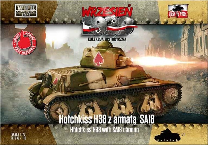 First To Fight 1/72 (20mm) Hotchkiss H38 Light Tank With 37mm SA18