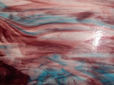 Stained Glass Purple  Sky Blue Swirl 4 Pieces 9.75" x 8" Each - Wissmach