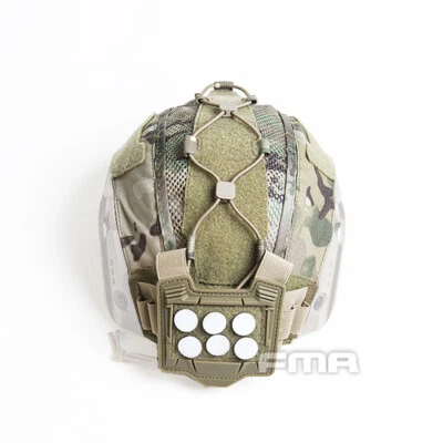 FMA Taktische Helmabdeckung für Maritime Helm mit NVG Akkutasche Military Camo